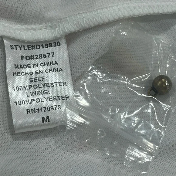 Entro Smocked Tiered Mini Dress M Abstract Print Boho Long Sleeve Lined NWOT - Picture 9 of 10